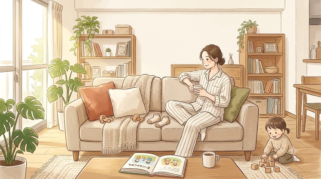 あたたかいわが家のリビング