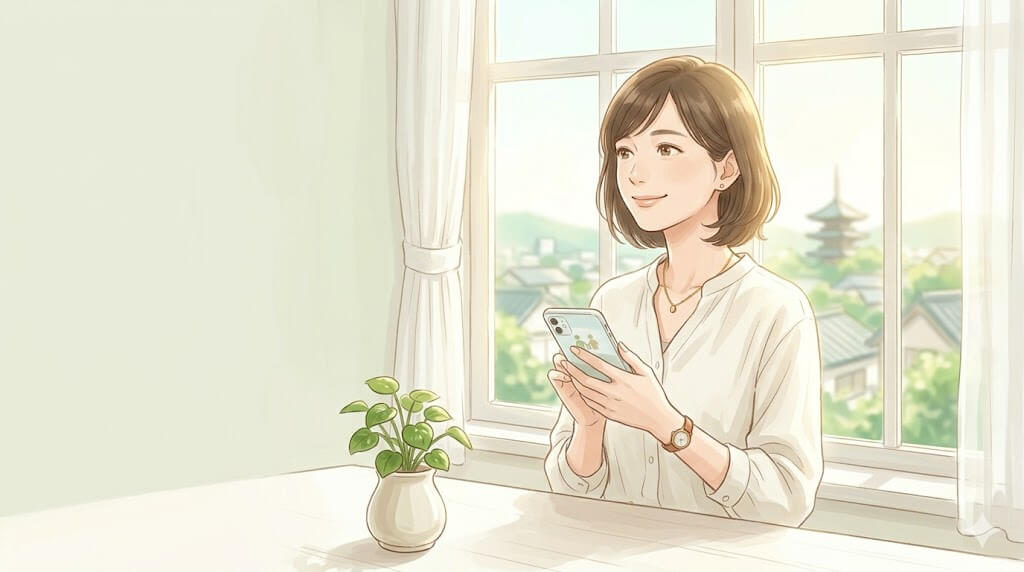 家計見直しで前向きになった女性のイメージ