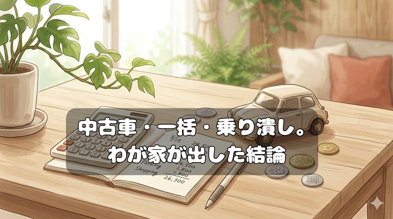 車の売買を家計目線で考えるイラスト