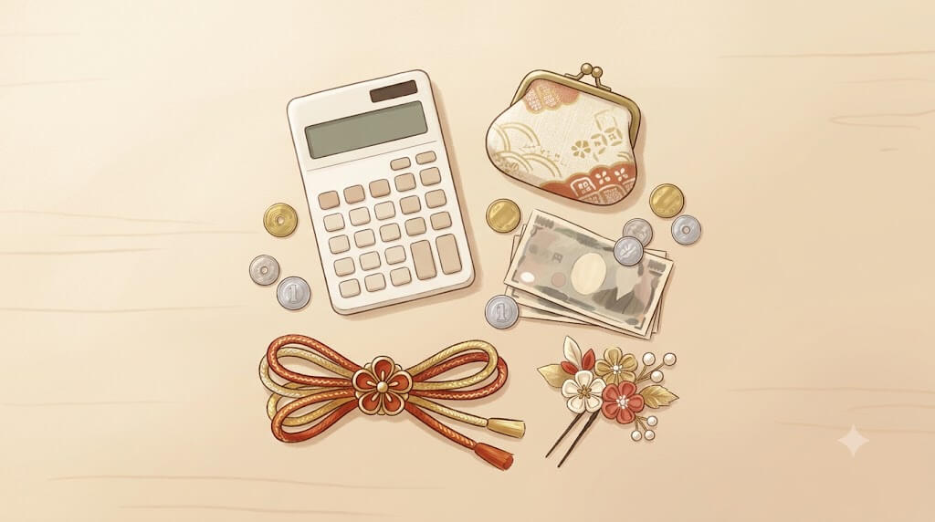 電卓とお金で費用を確認