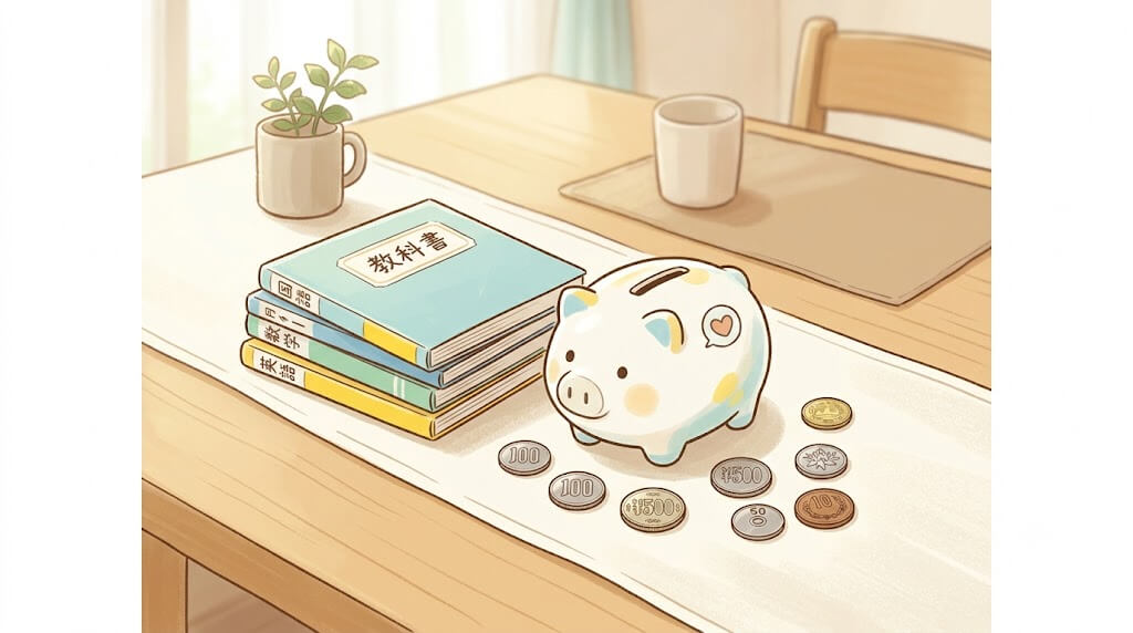 授業料以外の教育費を助ける給付金のイメージ
